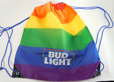 Backpack Bud Light Pride Rainbow Nylon Book Bag Back Pack Light Weight LGBT picture