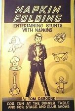 Vintage Book:  NAPKIN FOLDING Entertaining Stunts With Napkins by Tom Osborne   picture