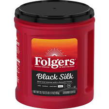 Folgers Black Silk Ground Coffee, Smooth Dark Roast Coffee, 33.7 Ounce Canister picture