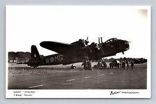 RPPC WWII RAF Short Stirling Bomber Aircraft FLIGHT Photograph Postcard picture