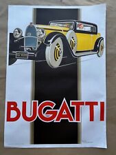 Print Bugatti T46 Poster Lithograph after Rene Vincent 1960's Studio Editions A picture
