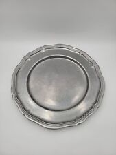 Wilton Armetale Pewter Queen Anne Round Platter Tray Charger Silver Color  picture