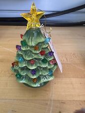 Mr. Christmas Nostalgic Light Up Ceramic Mini Green Tree Ornament NEW picture