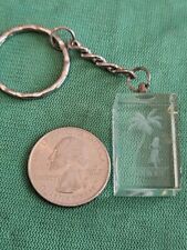 Laser Etched 3D Hawaii palm tree hula Key Chain Novelty Gift - very nice piece picture