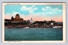 Quebec Canada, Quebec City From The River, Antique Vintage Souvenir Postcard picture