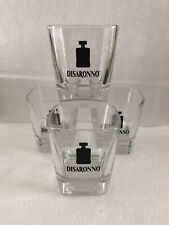Set Of 4 Disaronno Black Logo Square Rocks Cocktail Amaretto Liqueur Glasses picture