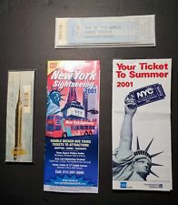 World Trade Center Adult and Child Tickets Pre 9/11 dated 8/30/2001 Observatory  picture