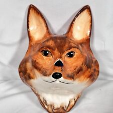 Babbacombe Pottery Fox Head Scissor String Holder Wall Mount England picture