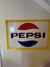 Original NOS Vintage Pepsi Cola Bottle Cap Embossed Sign Have A Pepsi Soda picture