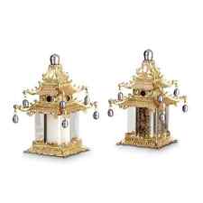 L'Objet H2099 Goldplate Spice Jewels Pagoda Salt & Pepper Shakers picture