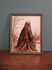 Mourning Victorian Woman Photo 1800s In Beautiful Aged Vintage Frame picture