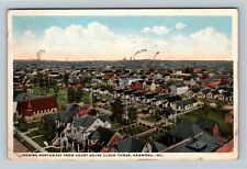 Hammond IN-Indiana, Bird's Eye Northwest City View, c1919 Vintage Postcard picture