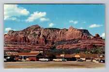 Sedona AZ-Arizona, View Of Town Area, Antique, Vintage Souvenir Postcard picture