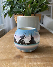 Vintage Hozoni Pottery Hand Painted Etched Bowl *Artist Signed picture