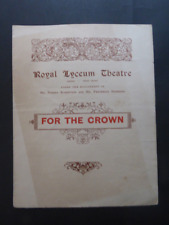 c1890s Royal Lyceum Theatre For The Crown programme Forbes Robertson picture