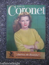 March, 1946 Coronet Magazine with Cover Girl Susan Vance - Dr. Lahey Featured picture