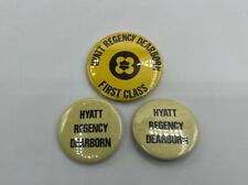 Vintage Lot of 3 Hyatt Regency Dearborn Pins Pinback Button Hotel picture