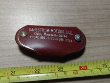 Vintage Dahlstrom Motors Oslo Minnesota Chevrolet Advertising Leather Keychain picture