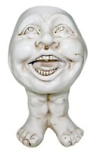 6” Smiling Muggly Face Teeth Pot Dry Flower Vase Footed Happy Laughing picture