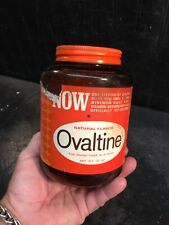 Vintage Ovaltine Natural  Flavor The Drink that is food Empty Glass Jar 1960s picture
