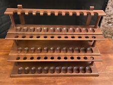 Vintage walnut 36-pipe display rack by Decatur Industries picture