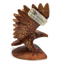 Vintage Anheuser-Busch Adventure Parks Hand Carved Wood Eagle With Tag - Rare picture