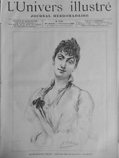 1888 Woman Artist Mrs.Madeleine Lemaire 1 Journal Antique picture