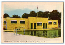 c1950's Tillsonburg and Community Swimming Pool Ontario Canada Postcard picture
