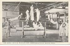 BOSTON MA - Gym Work Y.M.C.A. Receiving Ship Commonwealth Pier Postcard picture