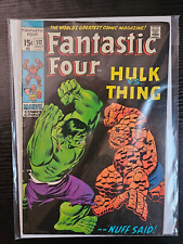 Fantastic Four #112 Incredible Hulk Vs Thing Battle Marvel 1971 picture
