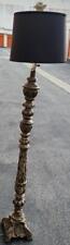 Antique Wooden Carved Floor Lamp - VGC - Gorgeous Carved Column - WORKING COND picture