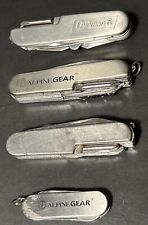 4 Silver Pocket Knives, Coleman Alpine Gear  picture