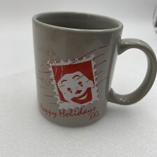 1990s Mcdonalds Happy Holidays Coffee Mug Ronald McDonald Stamp picture