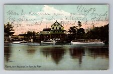 ME-Maine, New Meadows Inn From The River, Antique, Vintage Postcard picture