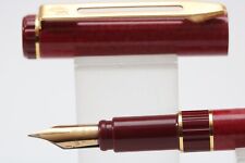 Vintage Waterman Centurion Red Marble Extra Fine Fountain Pen, GT picture