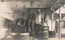 LP81 U.S.S. California Naval Ship Butcher Shop Interior RPPC Vintage Postcard picture