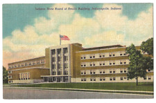 Indianapolis Indiana c1950's State Board of Health Building, U. S. flag picture