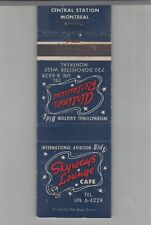 Matchbook Cover Skyways Lounge Cafe International Aviation Building Montreal picture