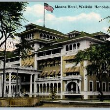 c1910s Waikiki, Honolulu, HI Moana Hotel Fancy Building Hawaii Territory PC A188 picture