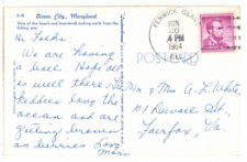 1964 PC: RARE FENWICK ISLAND, DELAWARE Postmark – Population:  100 picture