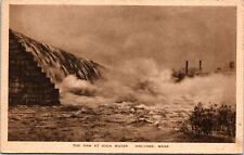 VINTAGE POSTCARD THE DAM AT HIGH WATER HOLYOKE MASSACHUSETTS POSTED 1929 picture