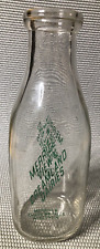 Vintage Merrill View & Creamland Chippewa Falls 2 Side Print Quart Milk Bottle picture