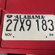 Expired 1994 A Alabama License Plate Black And White picture