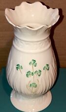 Vintage Belleek Porcelain Embossed Porcelain Vase 8