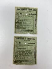 1909 1910 Grand Trunk Railway System Ticket Pass Pere Marquette Detroit Lot of 2 picture