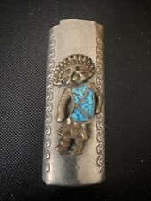 LIGHTER NATIVE AMERICAN TURQUOISE CASE KOCHINA NICKEL SILVER SLEEVE picture