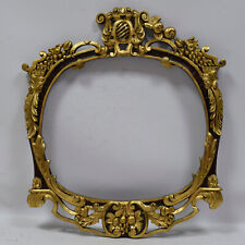 Ca. 1850-1900 Old wooden Carved openwork frame Oval Internal 20.4x18.1 picture