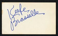 Keefe Brasselle d1981 signed auto Vintage 3x5 Hollywood: The Brady Cantor Story picture