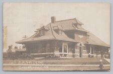 Railroad Depot Springville NY RPPC card Posted picture