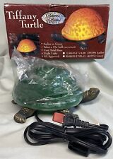 Tiffany Style Turtle w Green Glass Shell & Metal Base Nightlight USED OPEN BOX picture